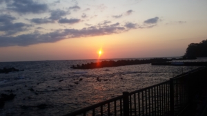 日の出浜からの朝日